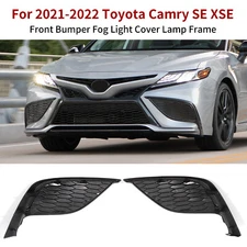For 2021-2022 Toyota Camry SE XSE Front Bumper Fog Light Cover Lamp Frame Bezel