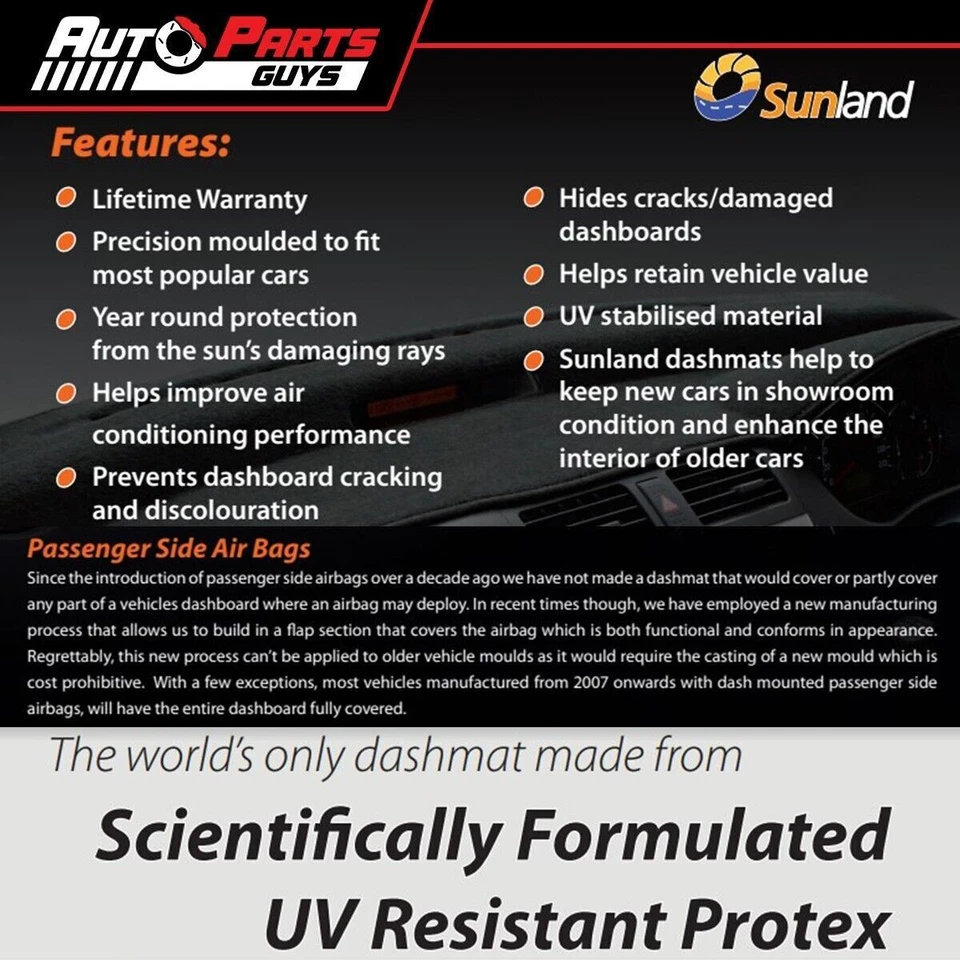 Fits Toyota Hilux Without Airbag 1997 1998 1999 2000 2001 - 2005 Black Dashmat - image 2 of 3