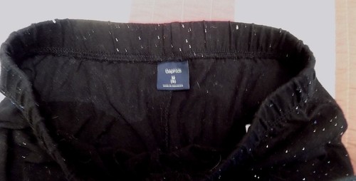 Girl's Gap Kids Yoga Pants Leggings Size M 8 Pull On Black With Glitter Girls - Picture 3 of 3