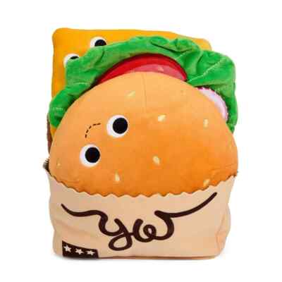 Yummy World Burger 13'' Plush Kidrobot Patty Cheese Lettuce Tomato NEW Toy w Tags
