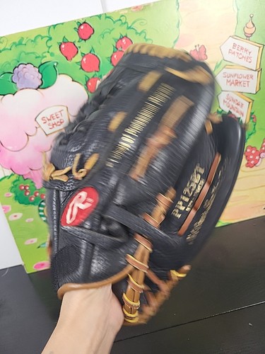 Rawlings Baseballhandschuh 12,5 links in. Schwarz braunes Leder PP125BT Vollleder - Bild 22 von 24