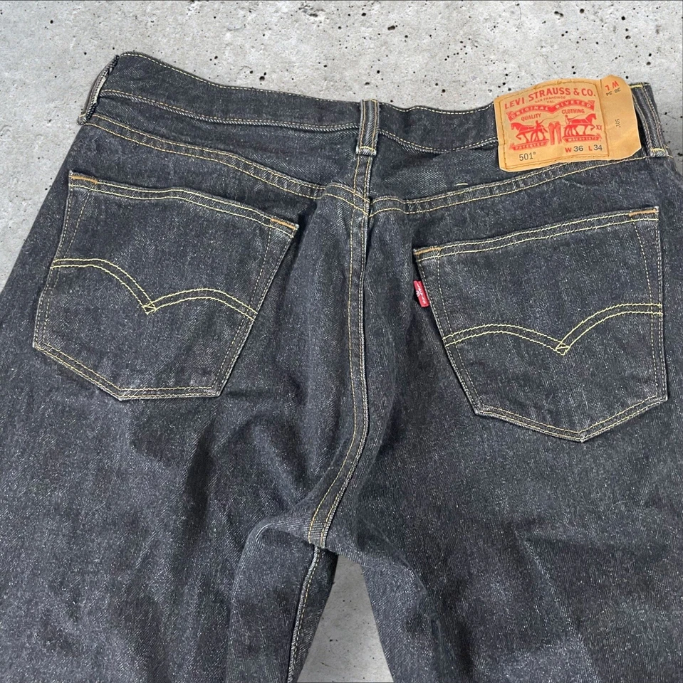 Levi’s 501 Jeans 36x34 (Fits 34x32) Skater Comfort Denim Button Fly 237 - Image 2 of 4