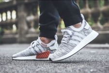 adidas NMD_R2 Primeknit White Black for Sale | Authenticity Guaranteed |  eBay