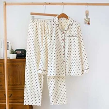 Cotton Polka Dot Pajama Coordinates Lounge Set