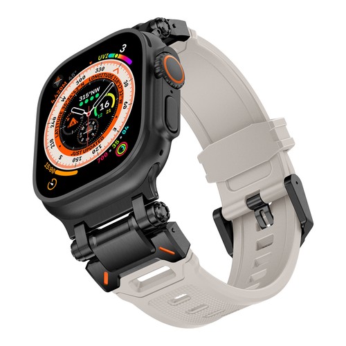 Designer Rugged Band Silicone Waterproof Replacement Band for Apple Watch band - Imagen 49 de 84