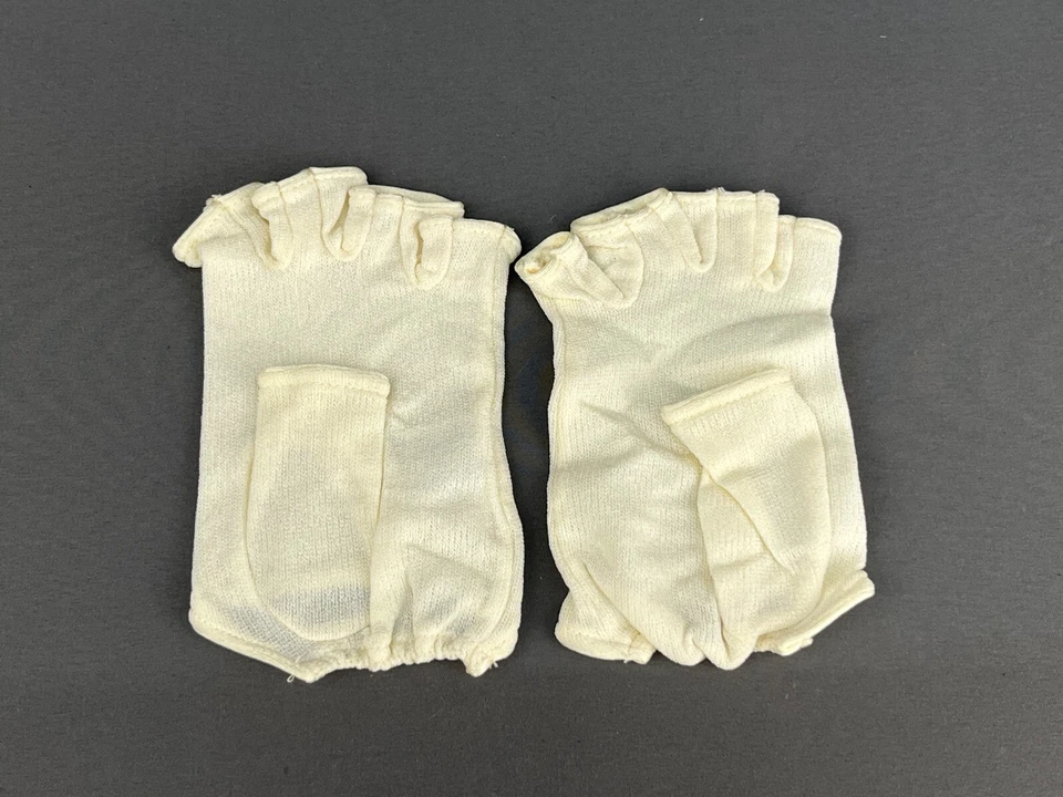 Giorgio Armani Women’s Fingerless Thin Nylon Cream Gloves, Italy XS (A)  (306) - Image 2 of 4