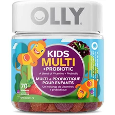 Olly Vitamin Kids Multi Probiotic Essential Vitamins Minerals Boost 70 pcs NEW
