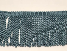Bullion Rope Blue 4.5" Fringe Upholstery Drapery Fringe Trim 5 Yards