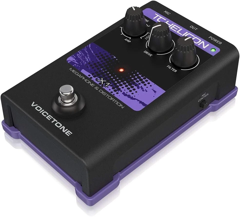 TC-Helicon Voicetone X1 Megaphone Distortion Amp Vocal Effect Pedal from japan - Image 3 of 4