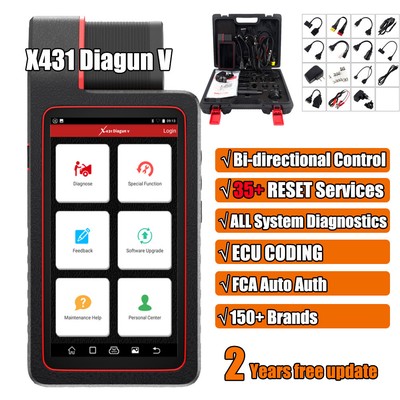 LAUNCH X431 Diagun V Bidirectional All System Car Diagnostic Scanner E~U Coding