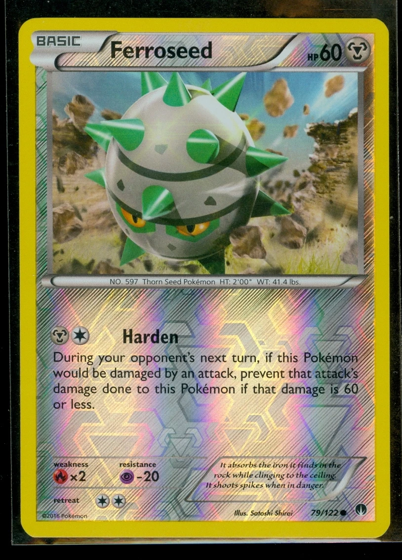 Pokemon FERROSEED 79/122 - XY BREAKpoint - Rev Holo - MINT