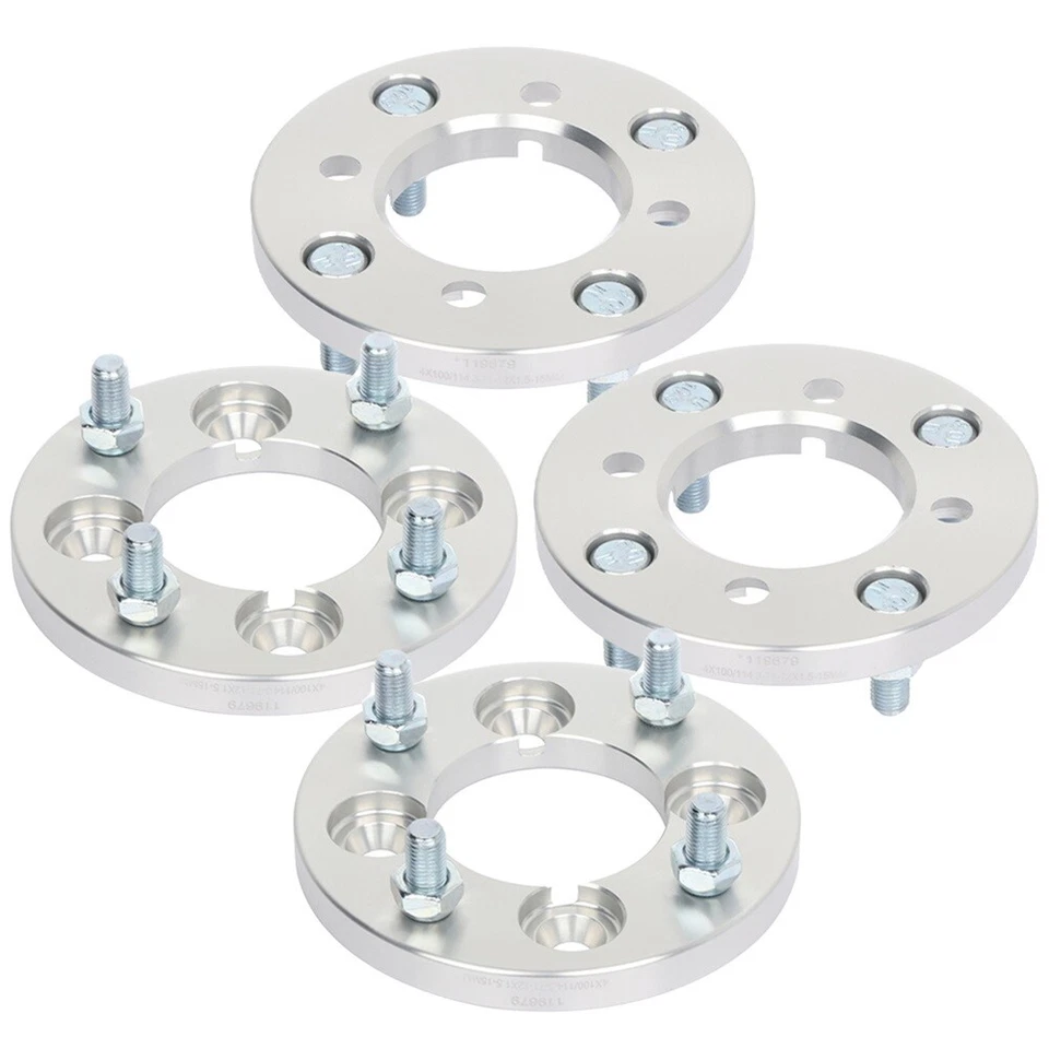 4pcs 15mm 4x100 to 4x114.3 12x1.5 studs wheel spacers For Toyota Corolla Pontiac - Image 4 of 4