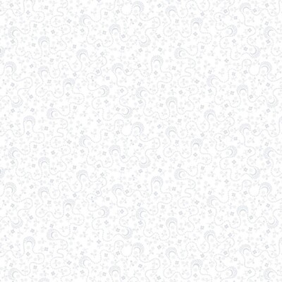 Henry Glass Quilters Flour IV Swirls & Tiny Flowers White Cotton Fabric By Yard