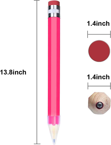 Giant Pencils for Prop/Gifts/Decor - 14 Inch Jumbo Wooden Big Novelty Pencil wit - Picture 2 of 12