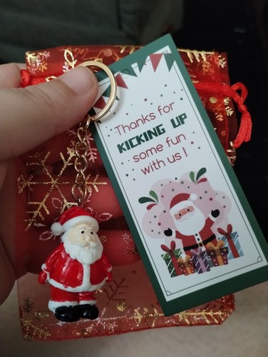 Christmas Keychain Acrylic 3D Designs with a bag & thank you note - Picture 14 of 29