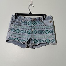 Justice Jean Shorts Premium Aztec Pattern Sz 14 1/2 Girls