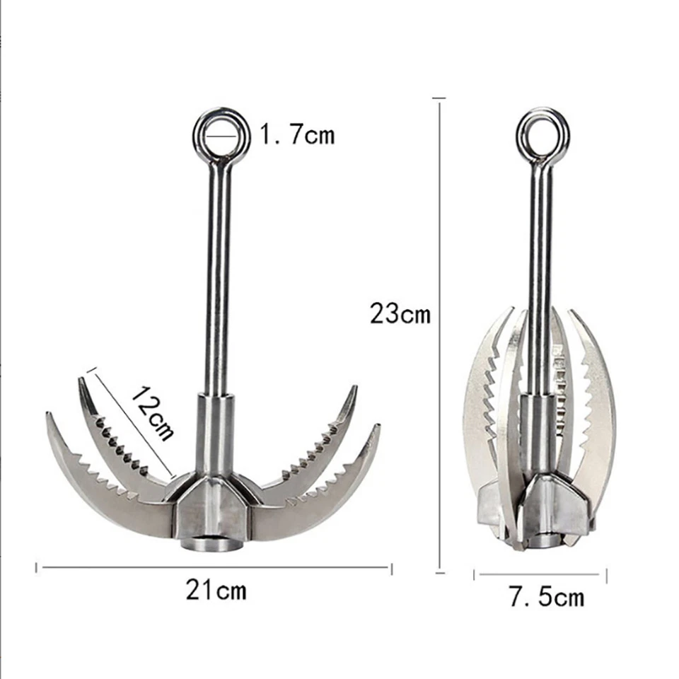 Grappling Hook Folding Survival Claw Multifunctional Stainless Steel For Outdoor - Image 4 of 4