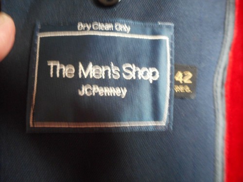 Vintage Men's Blue 42R Zip in Liner / Lined Mens Trench Coat Overcoat JCPenney - Picture 2 of 6