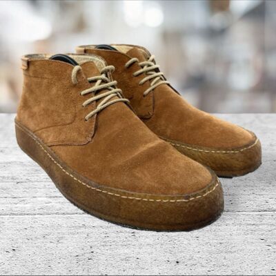 Northern Cobbler Mens Size 8 Suede Portugal Brown Tan Lace up 