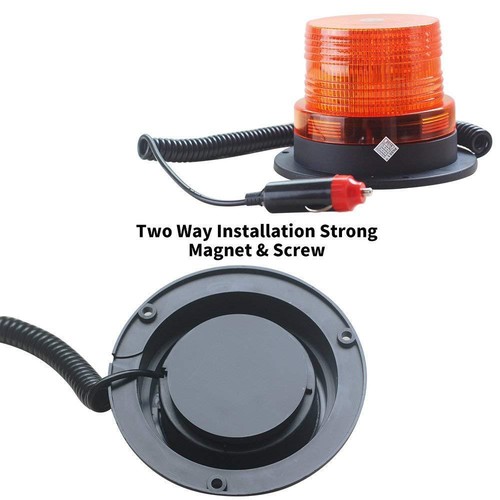 12V/24V LED Amber Recovery Warning Strobe Flashing Magnetic Beacon Light Lamp - Picture 9 of 9