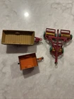 VINTAGE Dinky Toys (LOT OF 3) 3-blade Farm Mower And Trailer X2 Great Condition