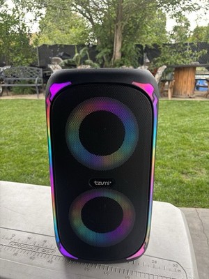 tzumi Super Bass Jobsite Portable Speaker NO. 9625 Black USB-C AUX microSD