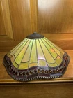 Vintage Tiffany Style Spectrum 17 in. Diameter Stain Glass Look Lamp Shade Cover