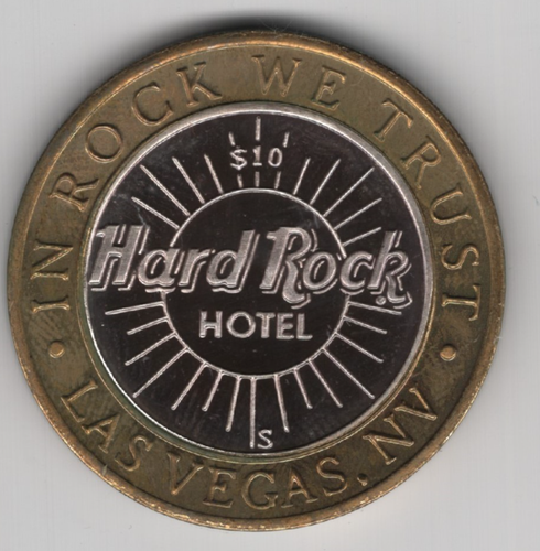 THE JOINT HARD ROCK HOTEL CASINO LAS VEGAS, NV .999 FINE SILVER $10 GAMING TOKEN - Imagen 2 de 2