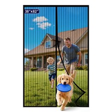 Magnetic Screen Door - 38.0'' x 82.0'' Retractable Screen Door Mesh for Entry...