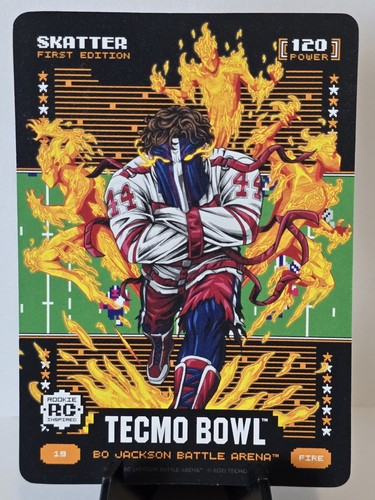 Bo Jackson Battle Arena Tecmo Bowl Skatter RC Fire #19 - Cam Skattebo Rookie