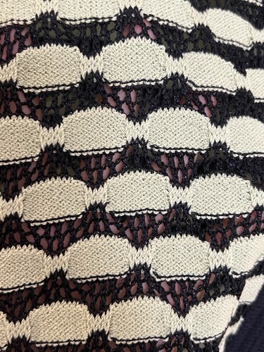 St Johns Sports By Marie Gray Wool blend Small Sweater Sheer Yellow Black - 第 5/6 張圖片