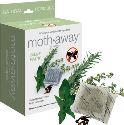 Homewares Moth Away Sachets   72-Pack Value Pack, Natural Herbal Moth Repellent,