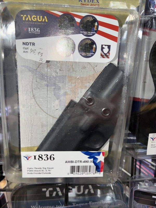 NEW Tagua Disruptor Sig P365Xl Ambi Black IWB/OWB Belt Holster AMBI-DTR-490-XL