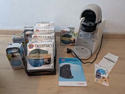 Bosch Tassimo Finesse Kaffeemaschine - Cremefarben, mit vielen Kapseln *Wie Neu