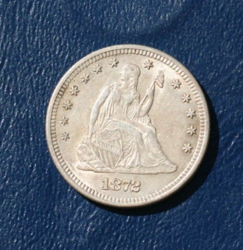 1872 SEATED LIBERTY QUARTER *XF to AU DETAILS* *182,000 MINTAGE*