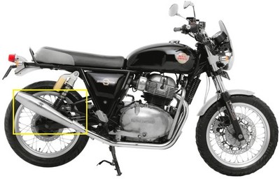 Stellar Exhaust (Chrome) (Silver) Fit for Royal Enfield INTERCEPTOR 650