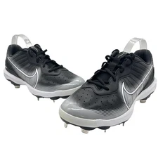 NEW Nike Diamond Baseball Metal Cleats Mens Size 11.5 Black White Shoes