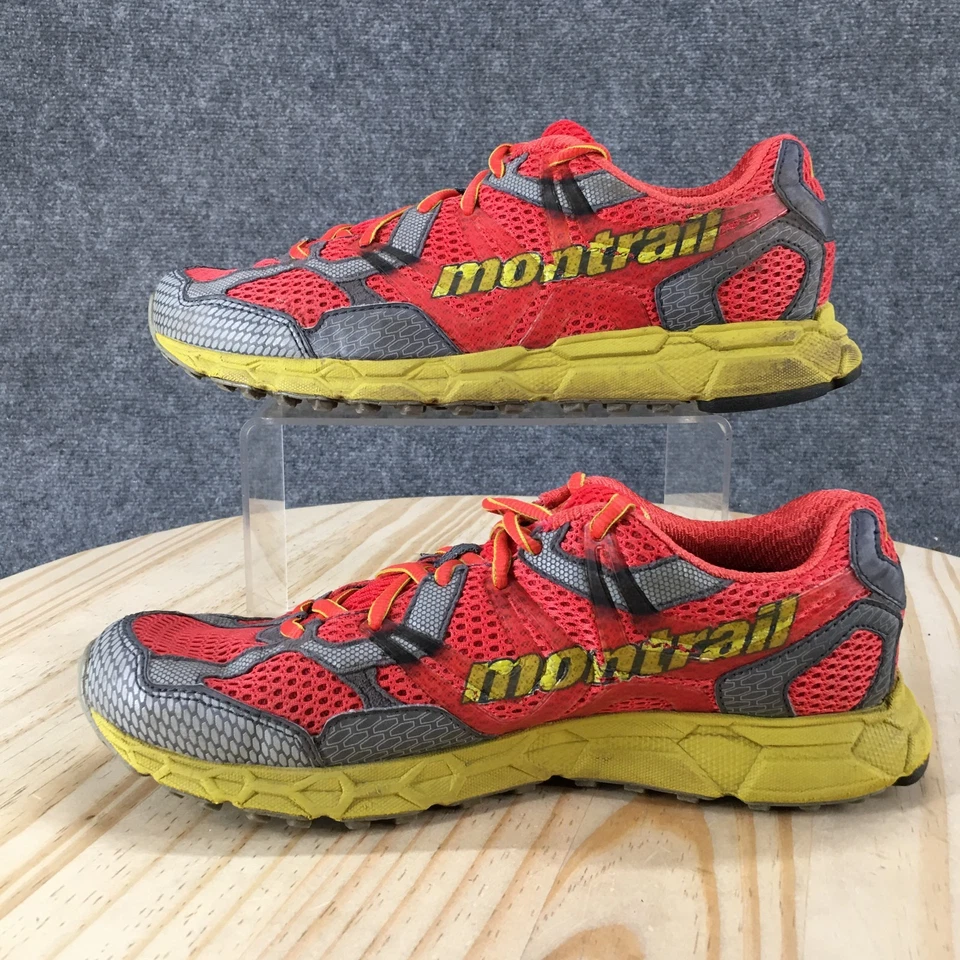 Montrail Zapatos Mujer 9.5 Bajada Trail Running Tenis Rojo Malla Con Cordones Parte Superior Baja Foto 2 de 4