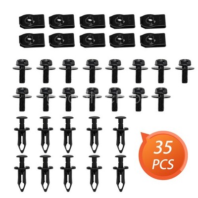 35PCS For Nissan Sentra Body Bolts & U-nut Clips Under Cover Splash Shield Guard
