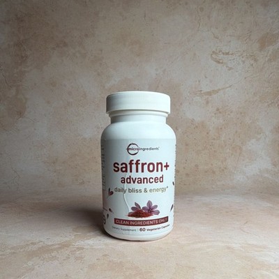 Microingredients Saffron+ Advanced Daily Bliss & Energy 60 Vegetarian Capsules  