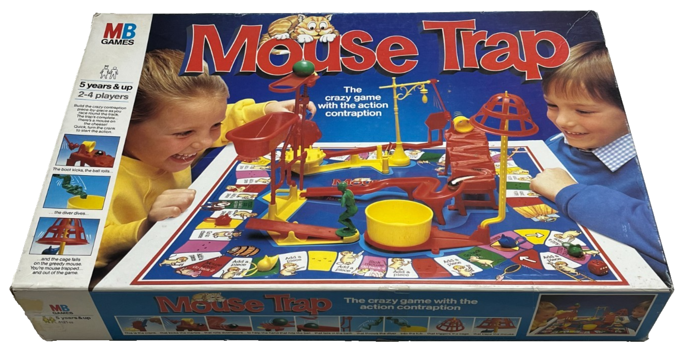 MOUSE TRAP : Rare 1986 Vintage Edition By MB Games - Mousetrap Contents In Vgc