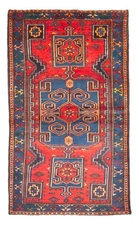 Traditional Vintage Hand-Knotted Area Rug 4'2" x 7'5" Oriental Wool Carpet