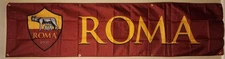 Roma Soccer Futbol Huge 2x8 Foot Banner Flag With Metal Grommets