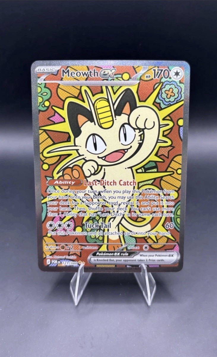Meowth ex 121/088 SIR SV: ME03 – Near Mint/Mint – PSA 10 Potential