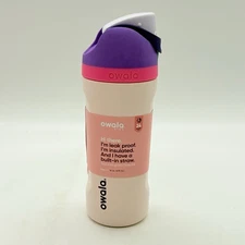 Owala 16oz Kids Bunny Business FreeSip Water Bottle Sport Leak Proof Insulated