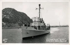 Morro Bay CA 1950s USCGC Alert W-127 RPPC Photo Postcard COPY