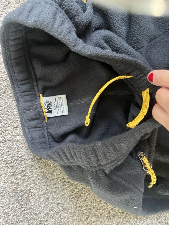 REI Youth Kids Black Fleece Pull On Sweatpants Size medium  Hiking Foto 3 de 4