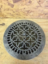 Cast Iron Round Floor Wall Grate Register Tuttle And Bailey Pat 1875 New York 