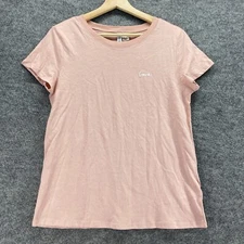 Divided T-Shirt Women M Medium Pink Crew Neck Short Sleeve Cotton Pullover