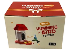 Smart Hummingbird Feeder, HD Video Camera, AI Recognition, Solar Powered